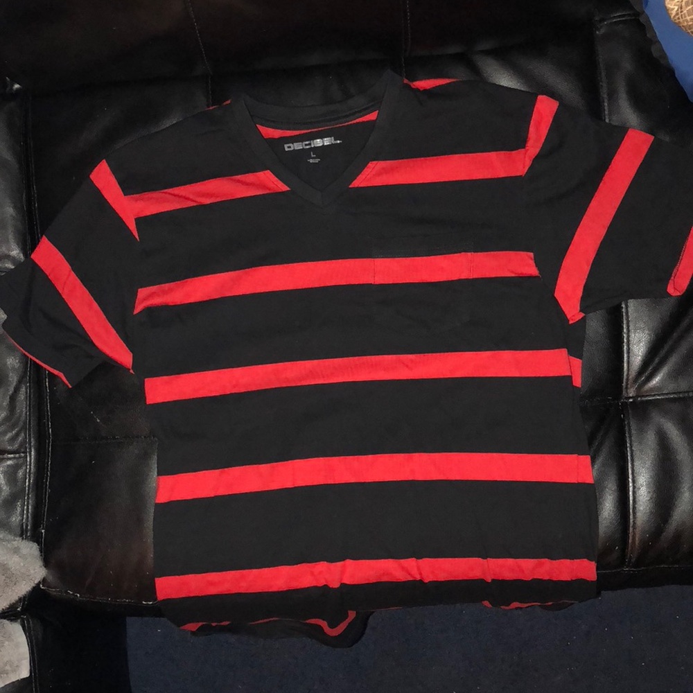 Red & Black Striped Men’s Shirt!